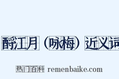 酹江月（咏梅）近义词是什么意思的图片